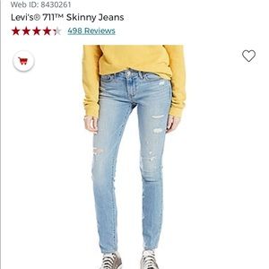 NEW 711 Levi’s distress skinny jeans